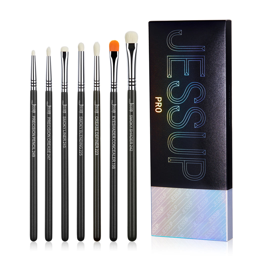 Jessup Eye Makeup Brushes set Professional Eye Blending Brush Synthetic Blends Shadow Crease Pencil Smoky T338
