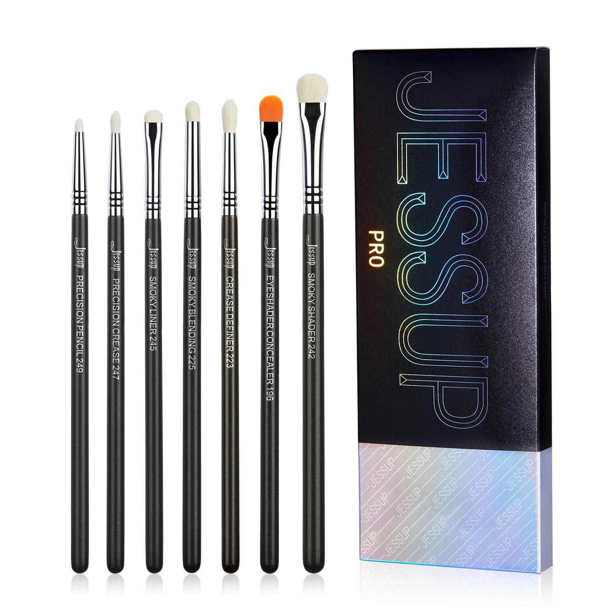 Jessup Eye Makeup Brushes set Professional Eye Blending Brush Synthetic Blends Shadow Crease Pencil Smoky T338