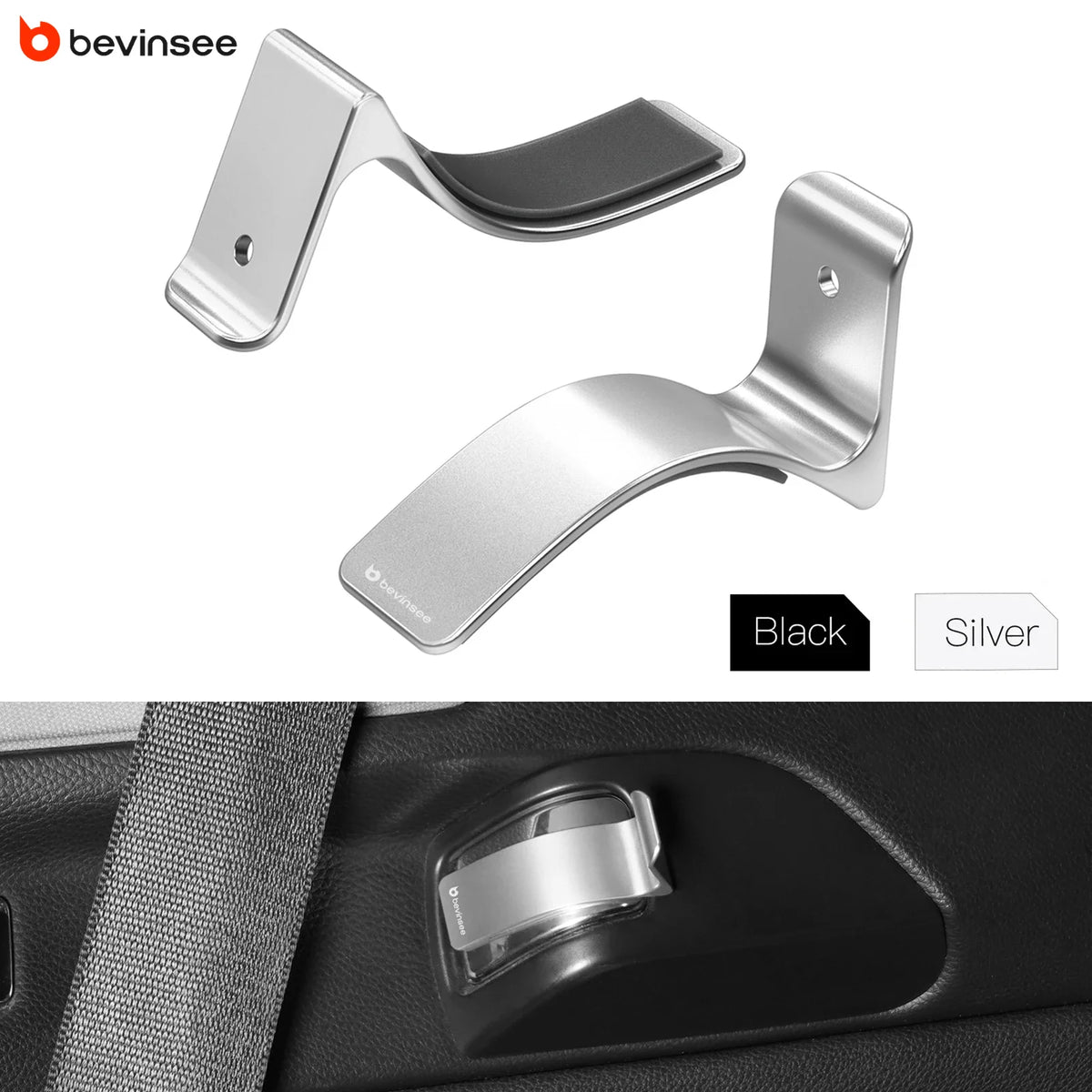 BEVINSEE Aluminium Seatbelt Extender Handover Fix Attachment for BMW E92 335i 328i 325i 320i 330i 320d 325d 330d 2005-2013