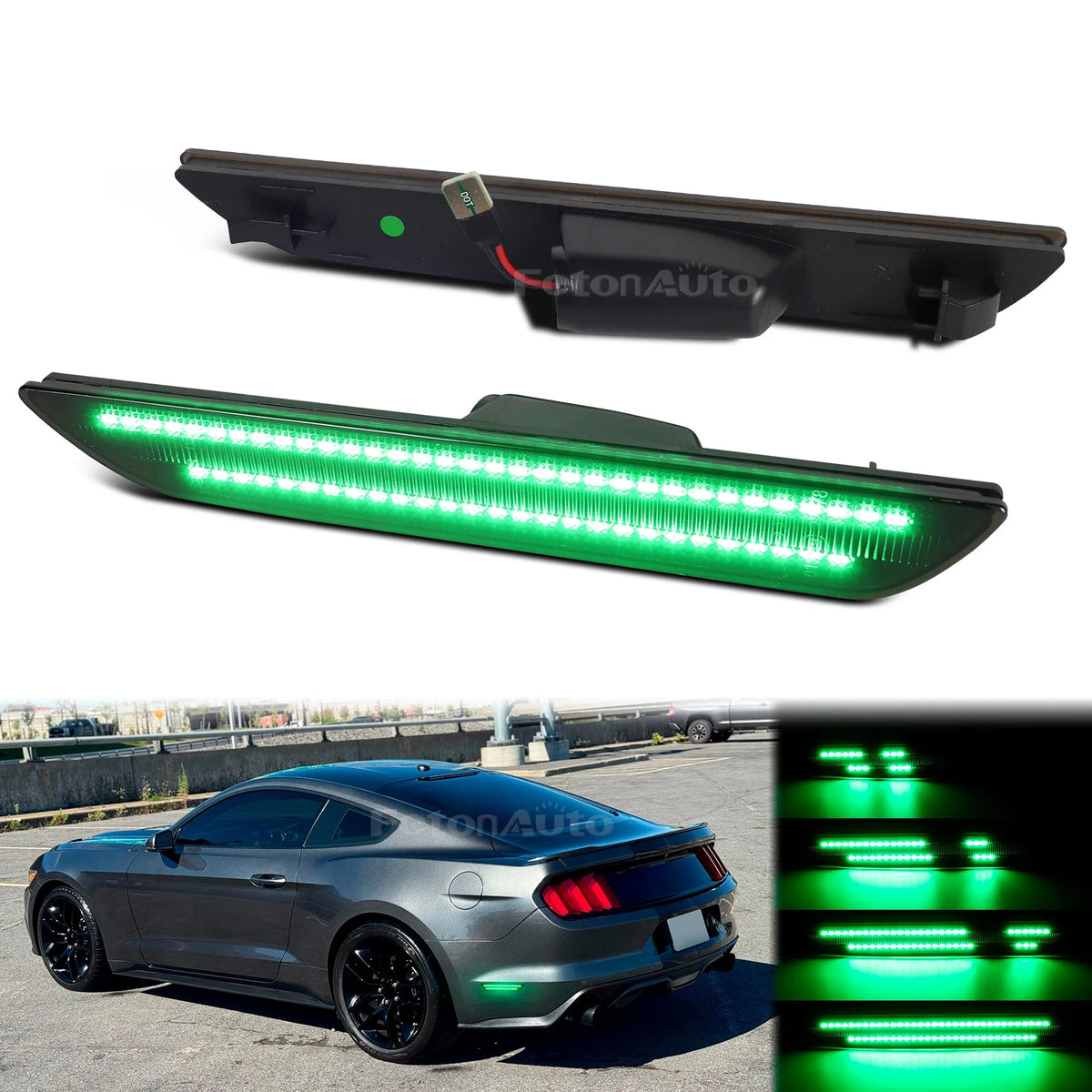 Dynamic Scan Rear Side Marker Light Indicator LED Fender  Lamp for Ford Mustang 2015 2016 2017 2018 2019 2020 2021 2022 2023