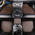 Universal 5pcs Car Floor Mats Set PU Leather Waterproof Dustproof Full Coverage, Multiple Colors