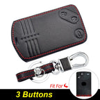 Leather Car Key Cases Smart Keyless Entry Remote Control Fobs Shell Protector Cover Skin For Mazda 5 6 CX-7 CX-9 RX-8 Miata MX-5