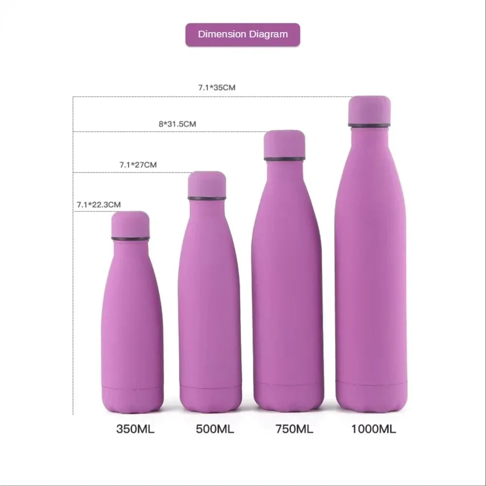 500/750/1000ml Double-Wall Insulated Vacuum Flask Stainless Steel Thermos  BPA Free for Outdoors Sport Water Bottle