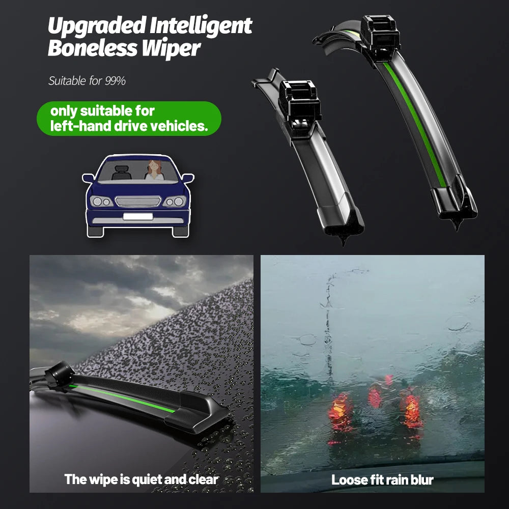 Wiper RHD & LHD Front Wiper Blades For Ford Mondeo Fusion 2015 - 2021 Windshield Windscreen Window Rain Brushes 28"+28"