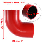 UXCELL 32/51/57/63/70/76/89MM ID 90 Degree Elbow Car Silicone Hose Intake Coupler Intercooler Tube Reducer Set For Seat Leon 1M