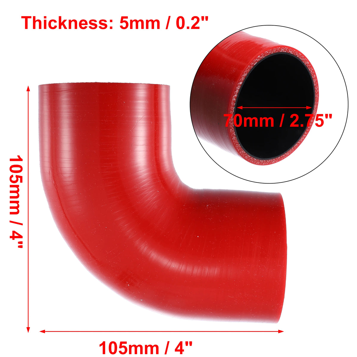 UXCELL 32/51/57/63/70/76/89MM ID 90 Degree Elbow Car Silicone Hose Intake Coupler Intercooler Tube Reducer Set For Seat Leon 1M