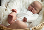 19 Inch Pickle Boy Reborn Toddler Doll Lifelike Sleeping Figure Soft Cloth Body Hand-Painted Hair Cuddly Baby Toy for Collectors