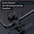 CVJ Assassin Earphones 1BA+1DD+1Vibration Switch Adjustable Gaming E-sports In-Ear 3.5mm&Type-C Hifi Headphones