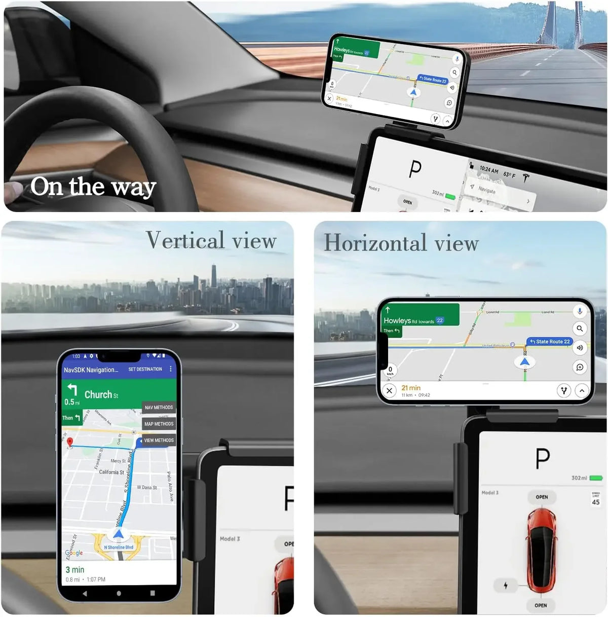 Adjustable Magnetic Car Phone Holder for BYD Atto 3 HAN TANG Seal Side Support Frame Mount - Vehicle Screen Clip-On