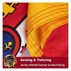 Embroidered Spain Flag Outdoor Durable Waterproof Thicken Oxford Fabric 90x150cm Home Garden National Spanish Flags Banners