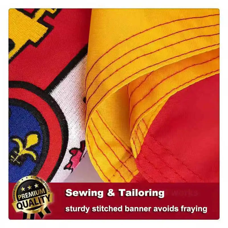 Embroidered Spain Flag Outdoor Durable Waterproof Thicken Oxford Fabric 90x150cm Home Garden National Spanish Flags Banners