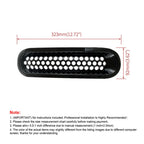 Car Front Grille Mesh Inserts 7pcs, Black Clip-in Grille Guard for Jeep Wrangler JK JKU 2007-2015