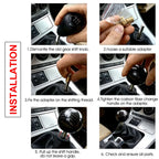 JDM Style Oval/Sphere Carbon Fiber Manual Gear Shift Knob M12*1.25 With 3 Adapters M8*1.25, M10*1.25, M10*1.5 Shift Head Knob