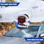 Stylish blue-black foam cannon, 1/4" quick-connect fitting, leak-proof lid air valve, for Karcher Elitech Bort AR Bosch