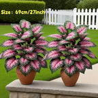 2pcs Pink Peacock Palm Trees Nordic Style Decorative Artificial Plants  for Indoor Outdoor Courtyards Offices Christmas Wedding