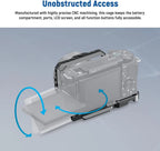 NEEWER ZV-E10 Camera Cage with Silicone Grip Arca Type QR Base Protective Metal Video Rig for DJI RS Gimbals Sony ZV-E10