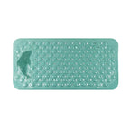 Bathroom anti-slip mat silicone world PVC shower anti-fall mat dolphin massage suction cup floor mat with drainage hole