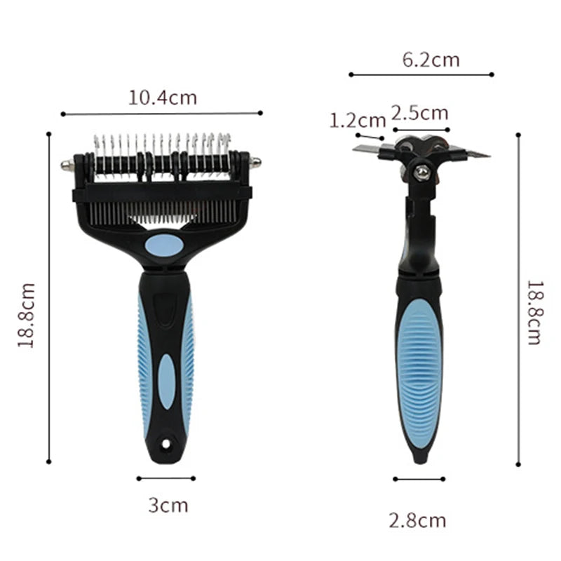 3 In 1 Pet Deshedding Brush Dog Hair Remover Pet Fur Knot Cutter Puppy Cat Comb Brushes Dogs Grooming Shedding Supplies