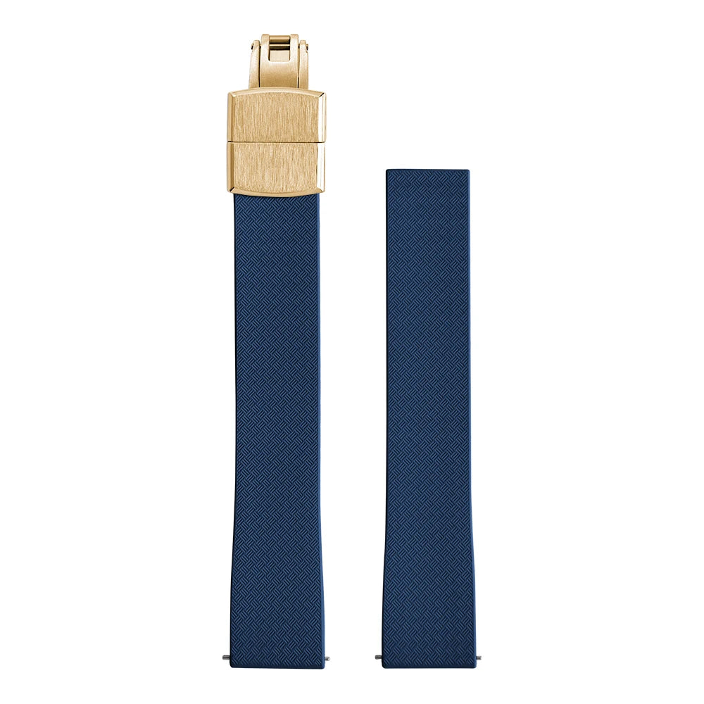 New Design CTS Fluororubber Watch Strap 18mm 19mm 20mm 22mm Quick Release Original Buckle Watch Bands FKM Strap For Cut To Size