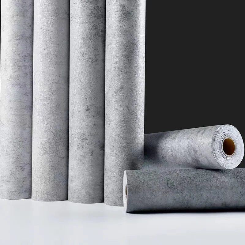 Vinyl Wallpaper  Waterproof Self-Adhesive Wallpaper  Cement Gray Countertop Contact Paper  Kitchen Bathroom Furniture Renovatio