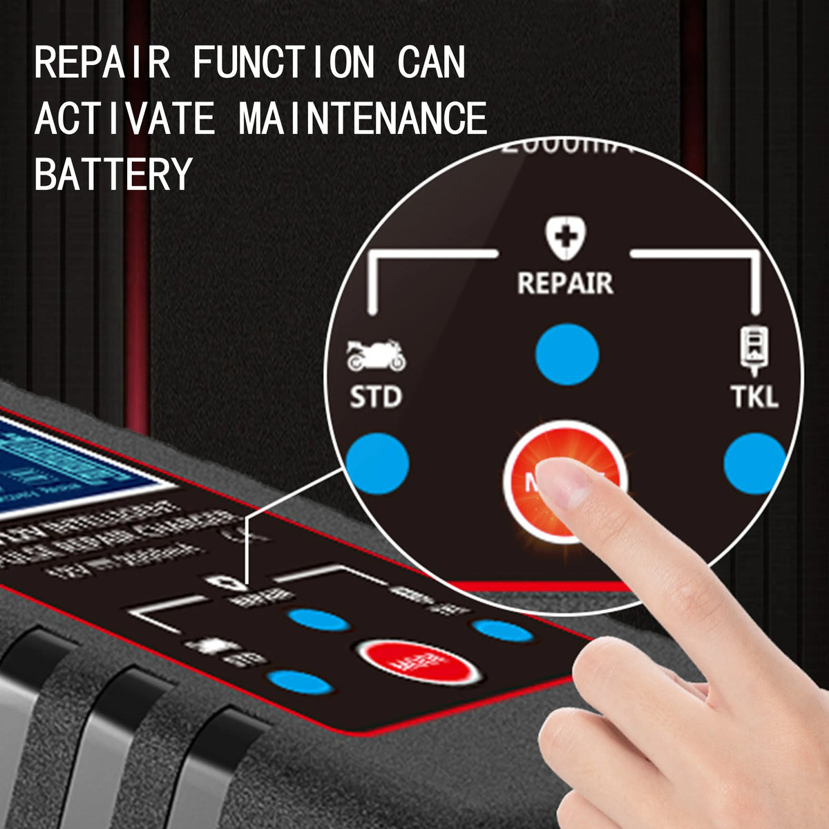 Car Automatic Float Charger 6V 12V Switch Smart Battery Charger ASE Adapter Cable Multiple Protections For Motorcycle Lawn Mower