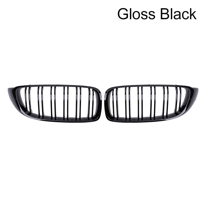For BMW 4 Series F32 F33 F36 M3 F80 M4 F82 Car Front Bumper Grille Racing Grill 12-18 Dual-Slat Glossy Black Grilles Accessories