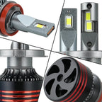 Heyword 2800W 6000000LM PLUS H7 H11 H1 H4 Led Headlight Bulb 6000K LED HB3 HB4 Double Copper Tube Led Light Kit for Car 12V 2PCS