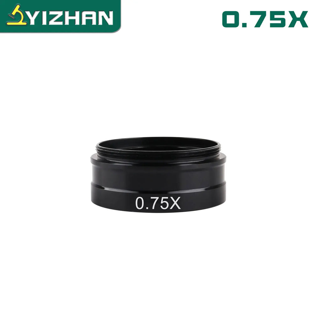 YIZHAN Adjustable Zoom C-Mount Lens Magnification 130X 180X 360X Lab 0.3X 0.5X 0.75X 2X Objective For Industry Microscope Camera