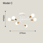 Nordic Minimalist Pendant Light Ceiling Lamp LED Chandelier Suitable for Bedrooms Living Rooms Black Gold Lighting Decoration
