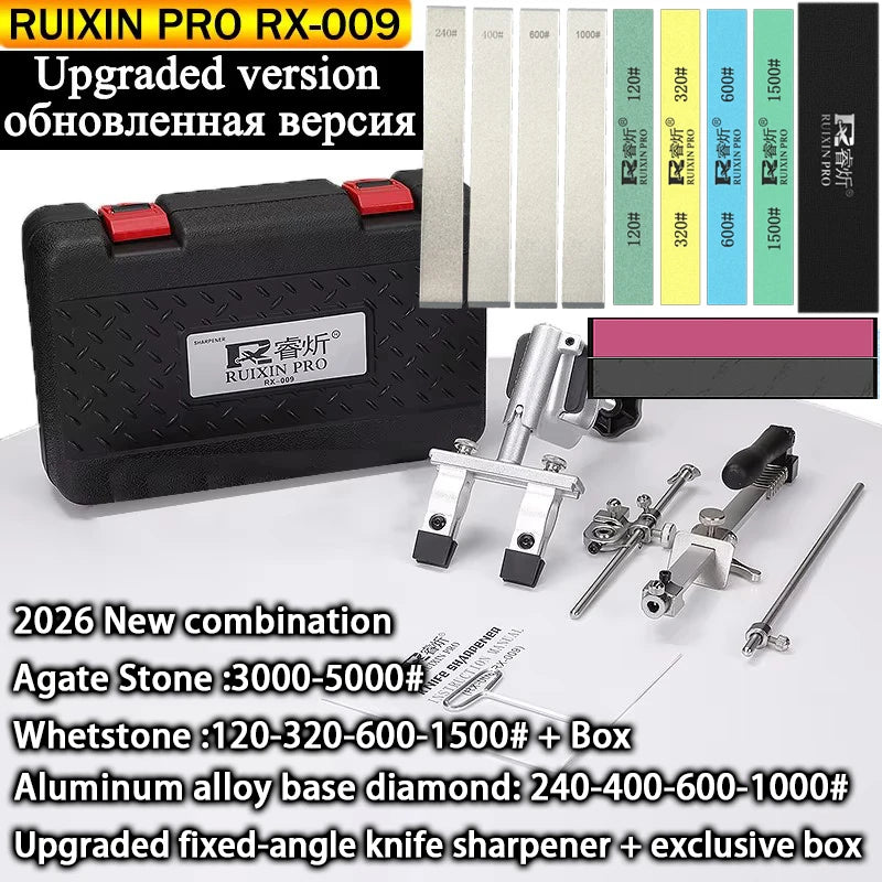 RUIXIN PRO RX 009 Fixed Angle Knife Sharpener Machine Professional Diamond Bar Sharpening Stone Grinding Whetstone Kitchen Tools