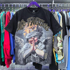 Masked Tattoo Angel Gun Diamond Short Sleeve Tshirts for Men and Women Crew Neck Cotton Summer Top Tees Oversized