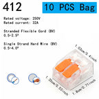 Quick connector, DIY wire connector (28-12 AWG), 2/3/4/5 ports, plug-in electrical connection terminal, mini cable terminal