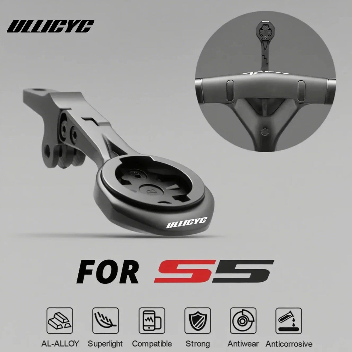 Aluminum Alloy Bike Computer Mount For Cervelo S5 Handlebar Road Bike GPS Headlight Holder Bracke For GARMIN XOSS IGPSPORT