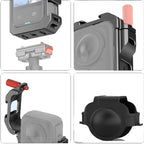Aluminum Protective Frame for Insta360 X4 Metal Durable Housing Cage with Cold Shoe Mount for Insta 360 X4 Camera Accessories