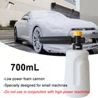Vibrant Painted Pressure Washer Gun with Plastic Foam Cannon + Bosch Adapter + 5-Color Nozzle Set, Specialized for Low-Power Cle