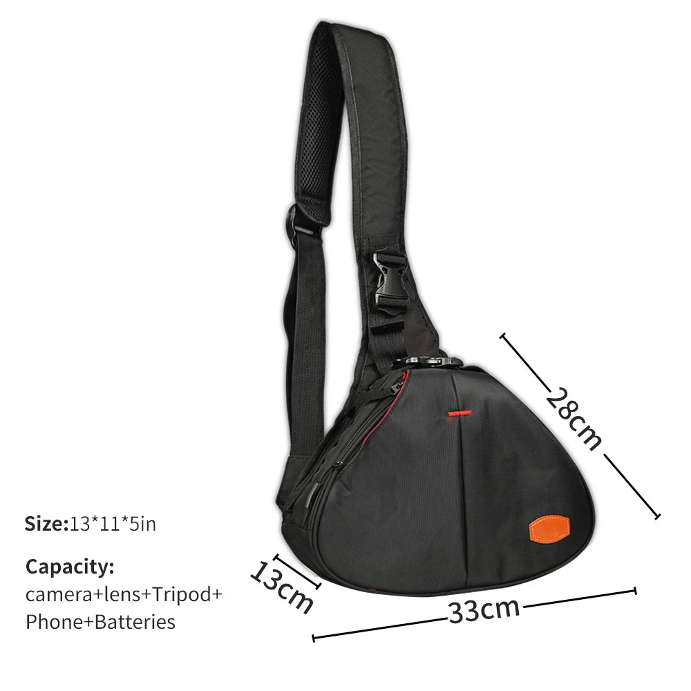 Camera Bags Portable Professional Shoulder Bag with Rain Cover for Canon Sony Panasonic SLR Lens Tripod For Men Outdoor Travel
