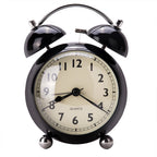 1pc Retro Creative Metal Bell Alarm Clock, Desktop Simple Clock Silent Luminous Quartz Table Clock