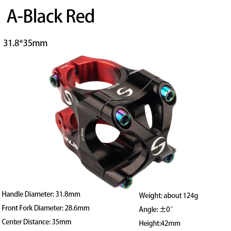 CNC MTB Stem 31.8 Ultralight Handlebar Stem 35mm Aluminum Alloy Road Mountain Bike Bridge Cycling Short Stem Bicycle Accessories