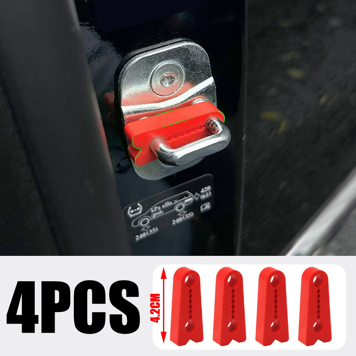 Soft Silicone Auto Door Lock Damper Buffer Pad Shock Absorber Anti Noise Soundproof Gasket Protection Sticker Accessories Kit