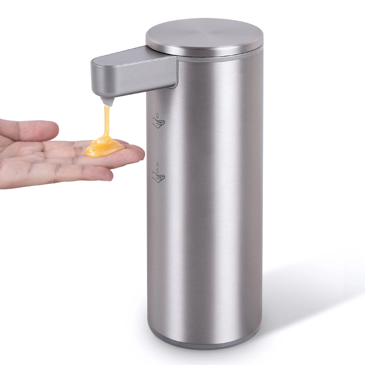  Automatic Soap Dispenser Stainless Touchless Rechargeable Hand Sanitizer Shampoo Detergent Dispenser for Kitchen Bathroom Toil