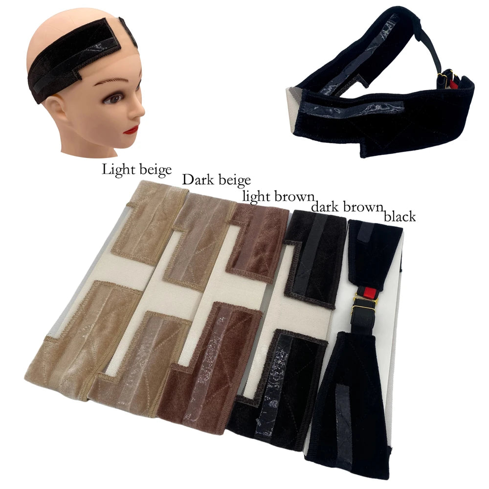 New Double-Sided Silicone Velvet Metal Buckle Anti-Slip Headband To Hold Wigs Wig Accessories