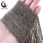 100% Natural Gold Pyrite Gemstone Beads 3mm Faceted Loose Stone Beads for Jewelry Bracelet Making DIY Accessories 10 strands/lot