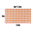 Houndstooth Cotton Linen Upholstery Fabric 1x1.5m Black-White Car Seat Door Panel Headliner