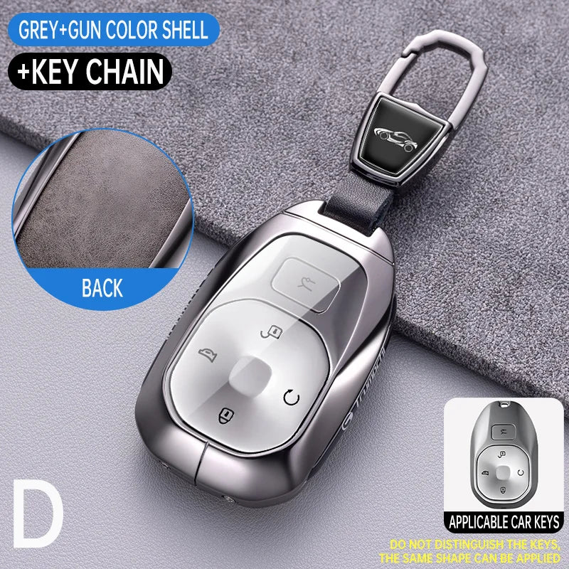 Car Zinc Alloy Key Case Holder Cover For GAC Trumpchi GS7 GS8 GM8 GS5 GA6 GM6 GN8 Empow J15 J16 2023 2022 5Buttons Key Shell