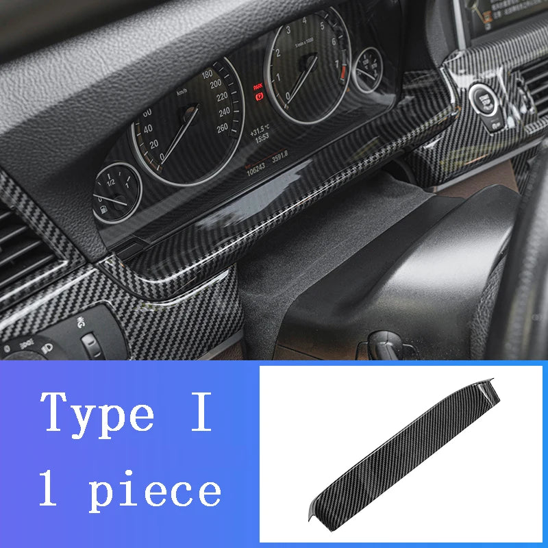 LHD For BMW 5 Series F10 F11 carbon fiber central armrest box cover storage box gear position panel decoration cover auto parts