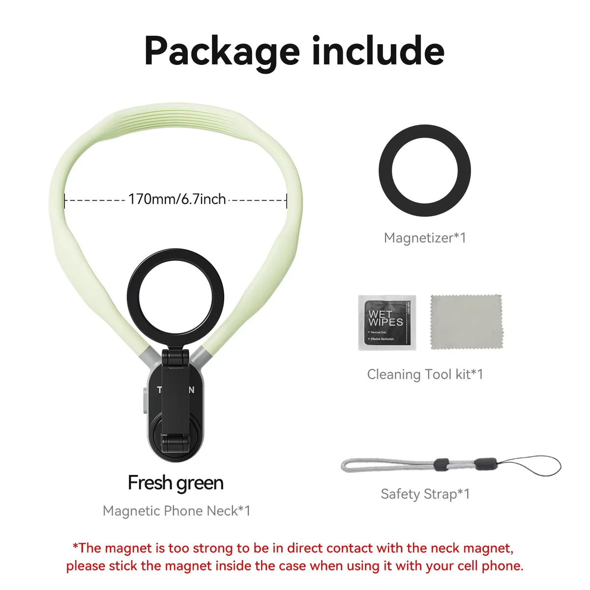 TELESIN Silicone Magnetic Quick Release Neck Mount Hold for Iphone 15 14 13 12 11 SAMSUNG XIAOMI Smart Phone Accessories