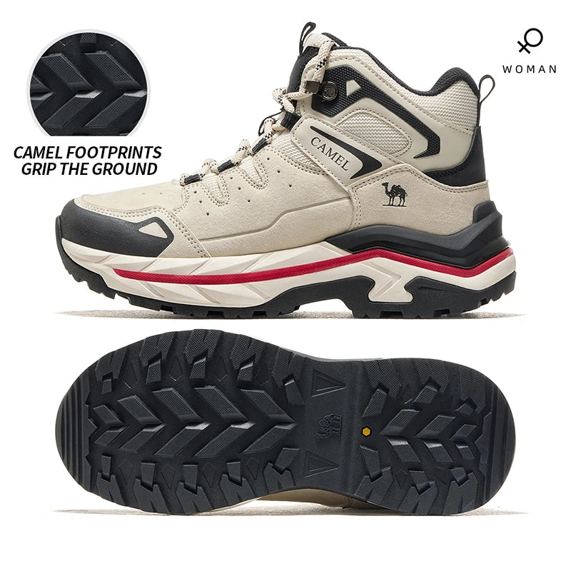 GOLDEN CAMEL Outdoor High-top Hiking Shoes Men Women Wear-resistant Non-slip Climbing Boots Thick-soled Sports Shoes 2025 Winter