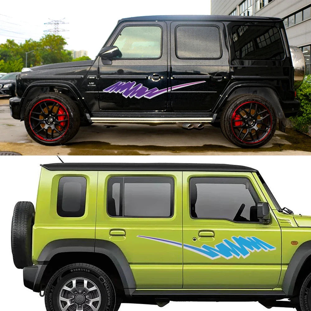 Car Stickers For SUZUKI JIMNY XL WAGON JC74 4Door 2023-24 Auto Door Side Decal Kit  Waterproof Vinyl Film Car Accessories