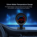 52MM Water Temp Gauge 12~24V LCD Digital Water Thermometer Meter with Sensor + Adapter Joint Pipe Radiator for Car Motorcycle
