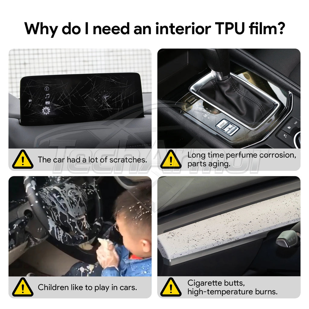 For Mazda CX 5 2023-2025 Car Interior TPU Protector Anti-scratch Film Auto Protective Transparent Anti-tear Stickers Accessories